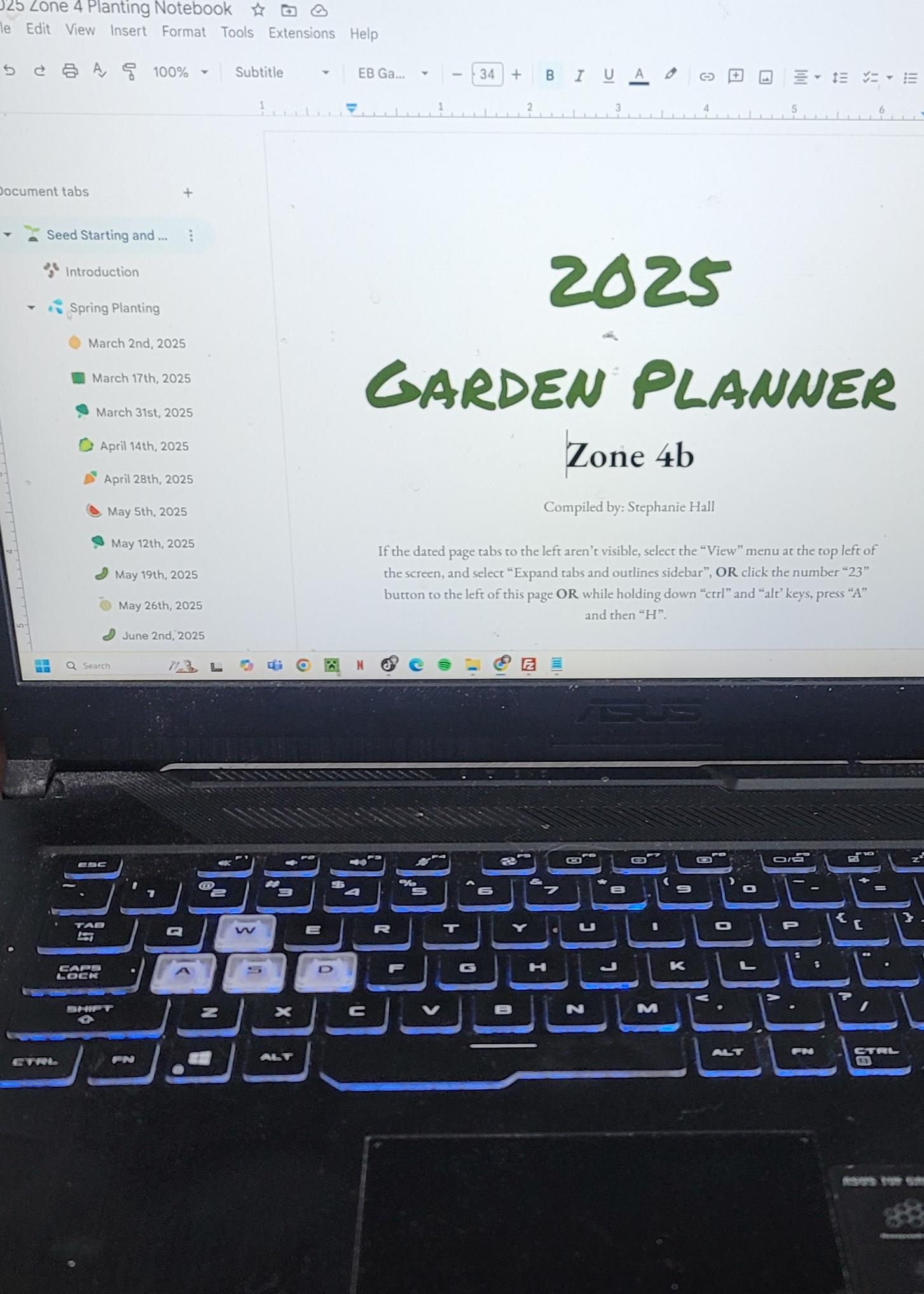 Our 2025 Garden Planner